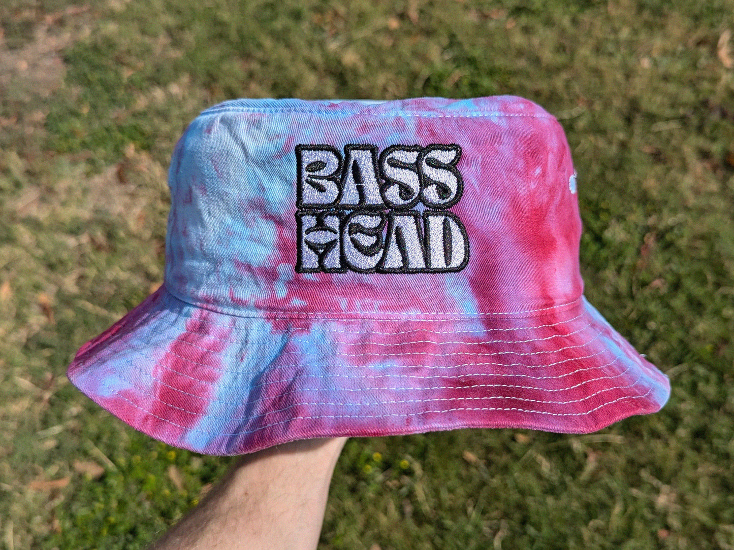 BASS HEAD - Embroidered Tie Dye Bucket Hat