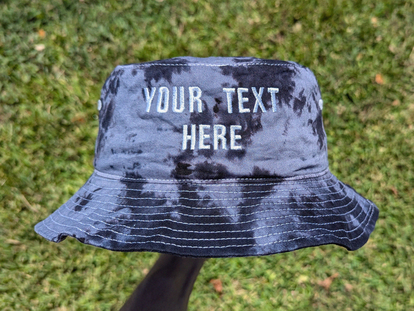 Custom Text Tie Dye Bucket Hat - Rave Festival Outfit - Psychedelic Bucket Hat Tie Dye Rave Outfit Rave Hat Rave Cat Gift