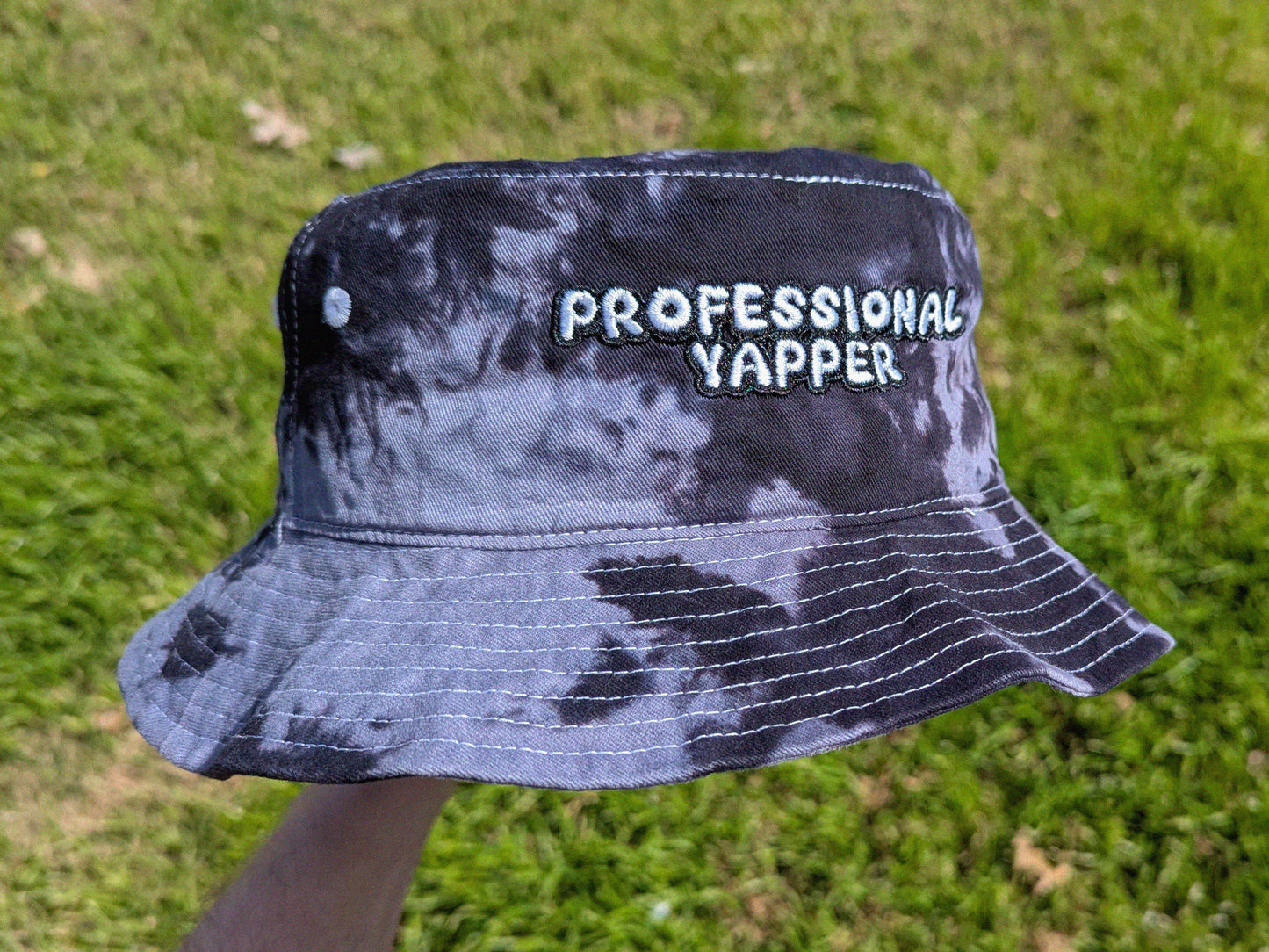 Professional Yapper - Embroidered Tie Dye Bucket Hat