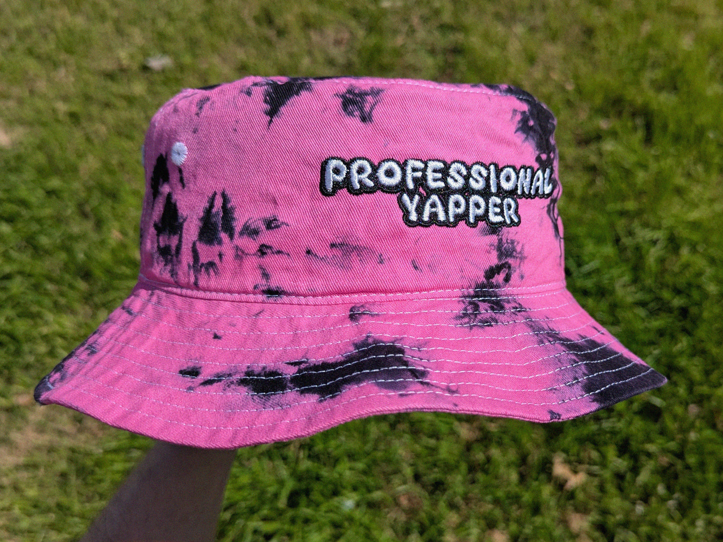 Professional Yapper - Embroidered Tie Dye Bucket Hat