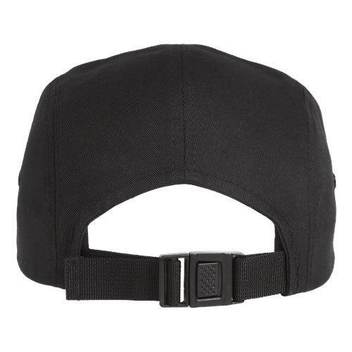 Black cap with a buckle on a white background