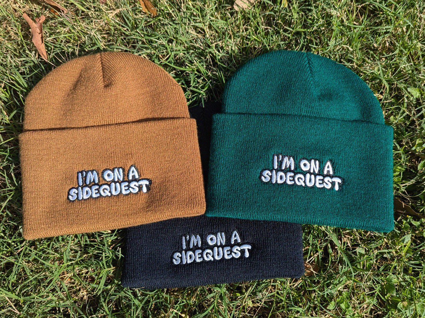 I'm On A Sidequest - Embroidered Beanie