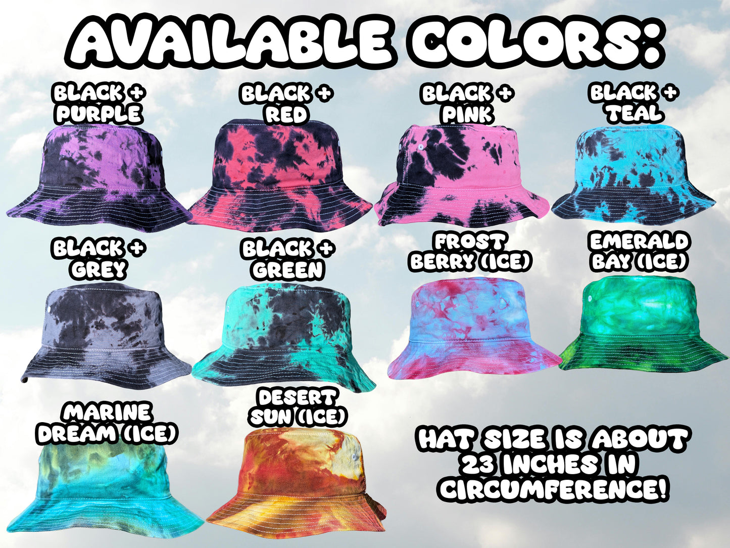 Blank Tie Dye Bucket Hat