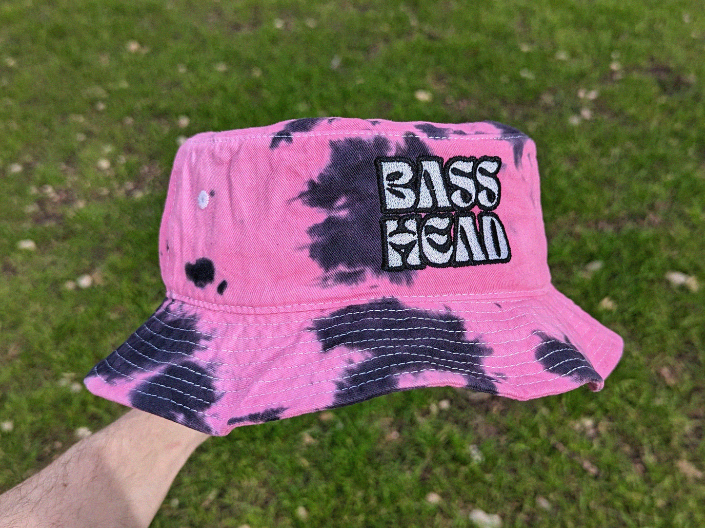 BASS HEAD - Embroidered Tie Dye Bucket Hat
