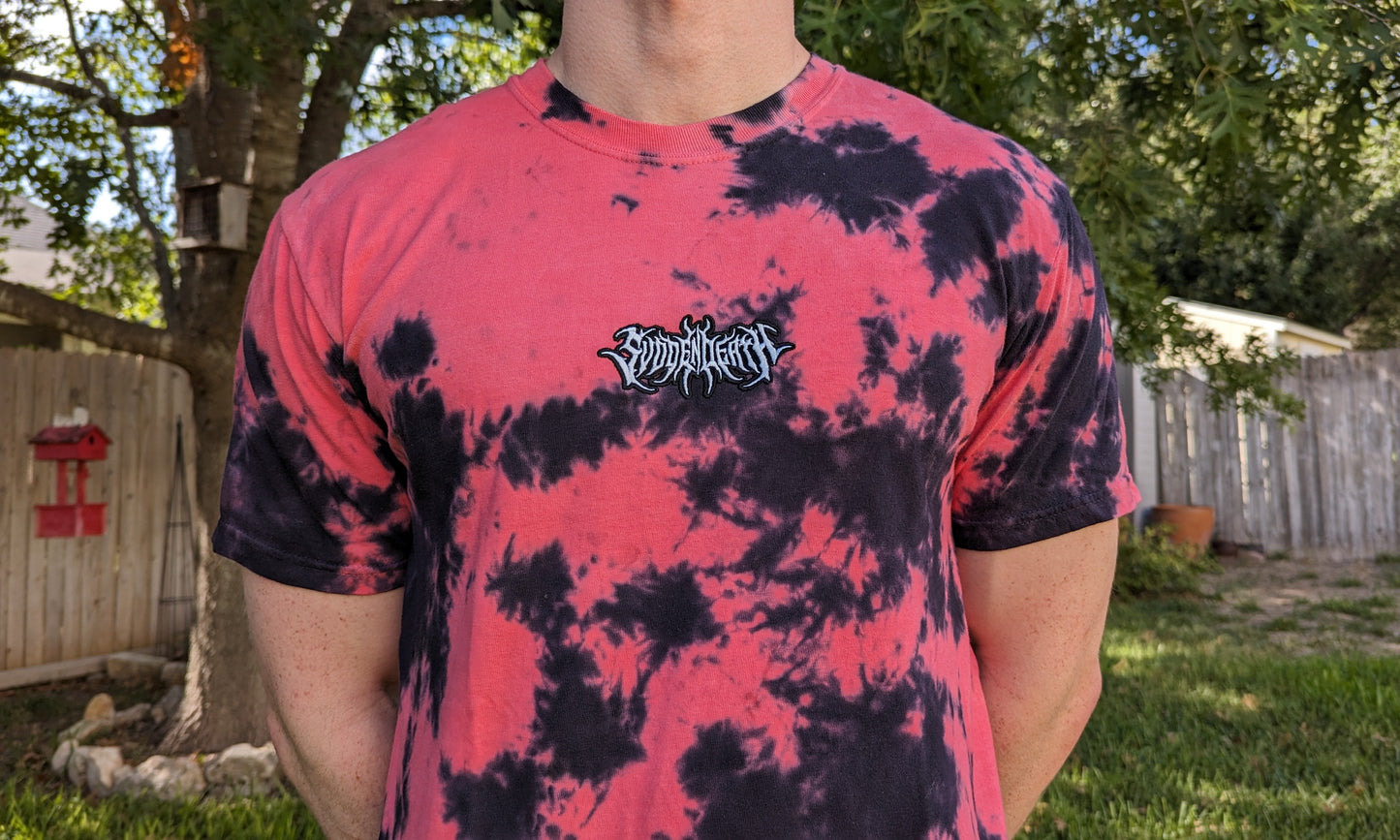SVDDEN DEATH Embroidered Tie Dye Shirt- Festival Outfit Rave Outfit Svdden Death Shirt Festival Shirt Rave Gift Voyd Dubstep Tee Tie Dye
