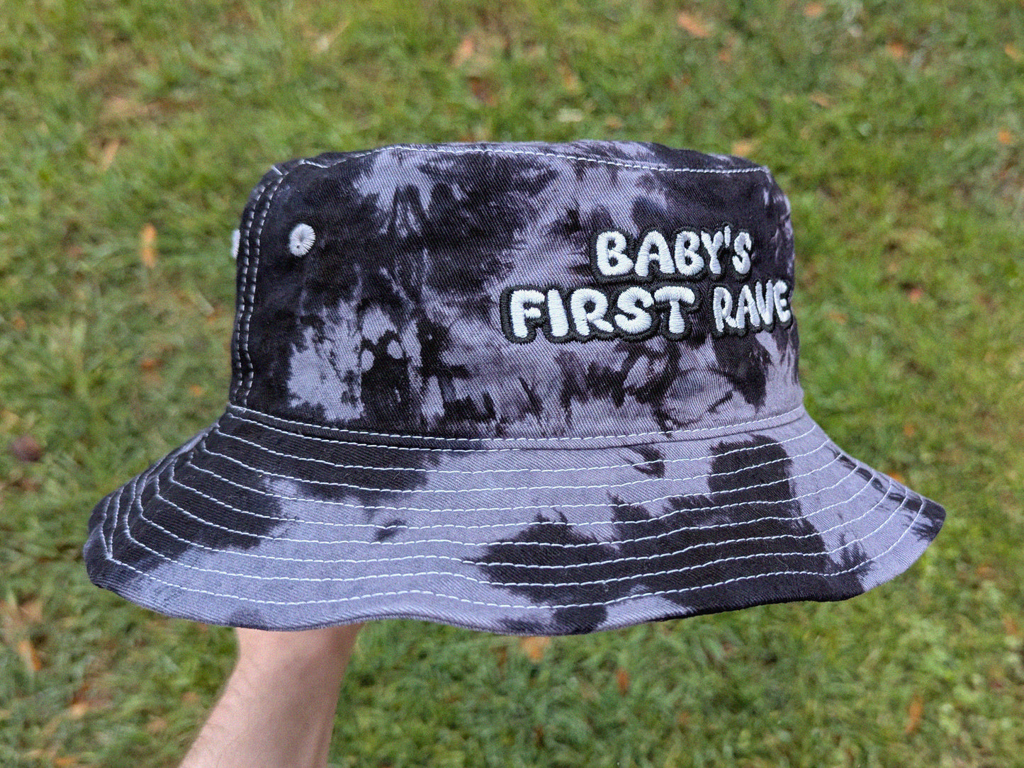 Baby's First Rave - Embroidered Tie Dye Bucket Hat