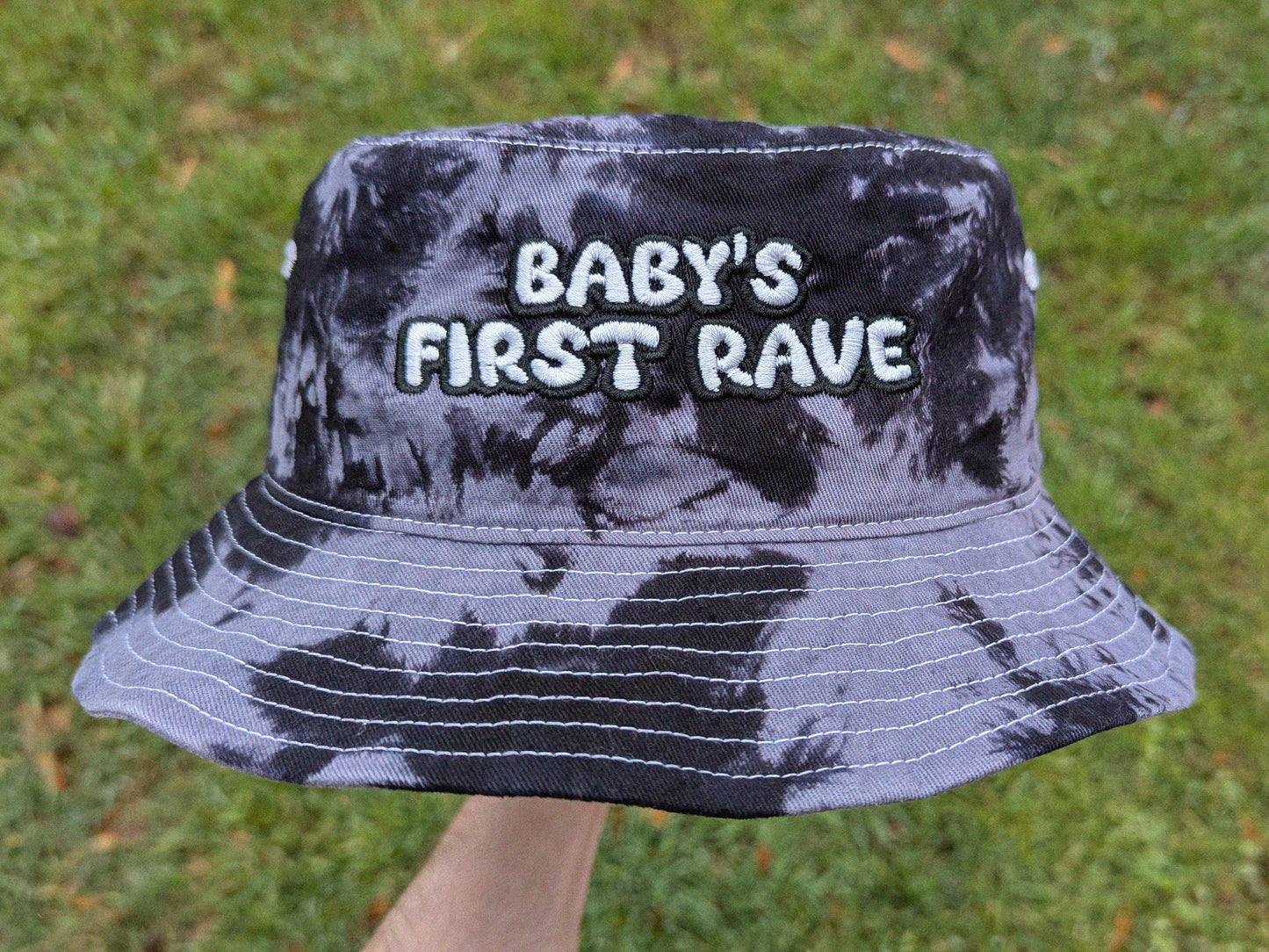 Baby's First Rave - Embroidered Tie Dye Bucket Hat