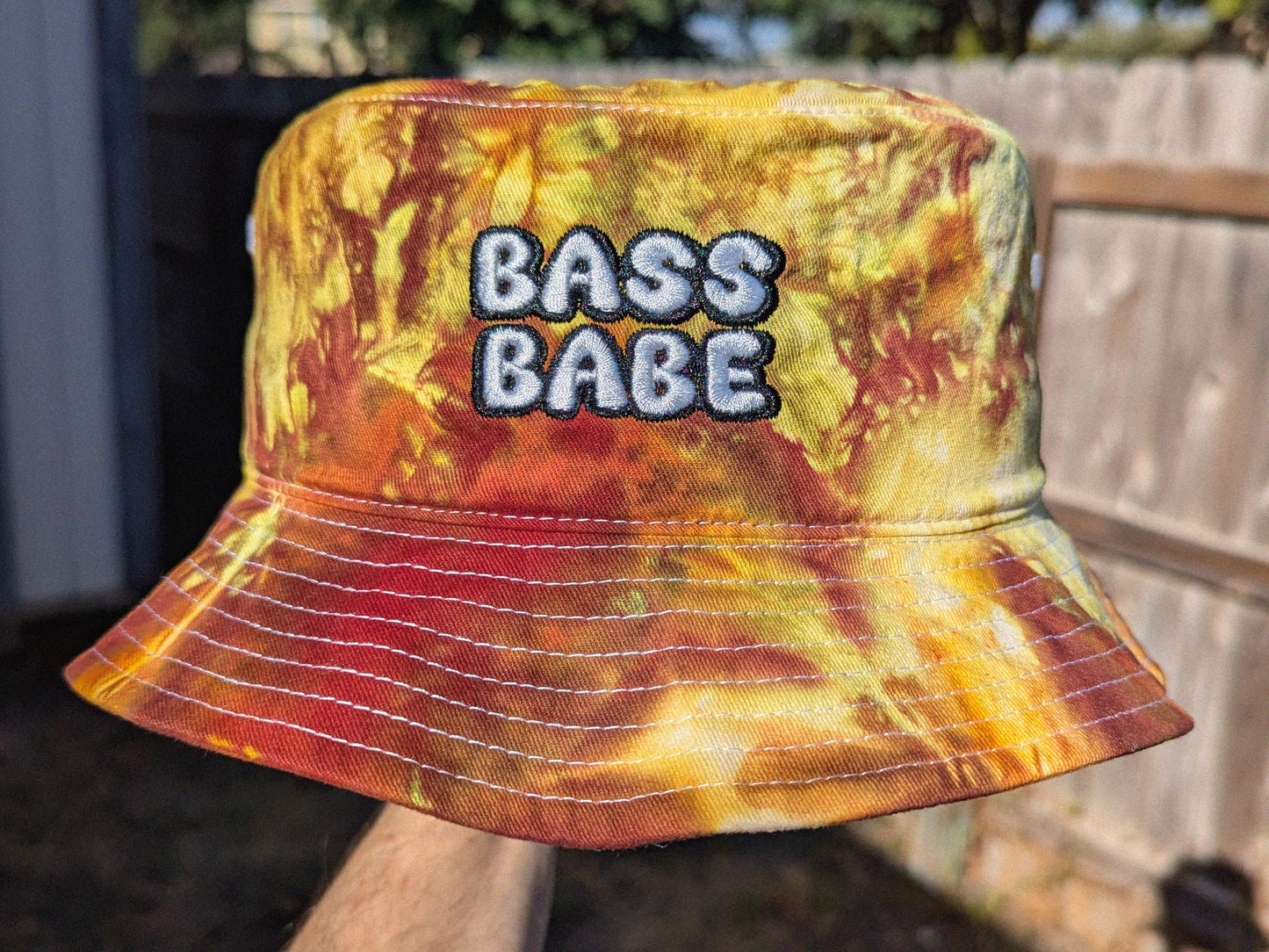 Bass Babe - Embroidered Tie Dye Bucket Hat