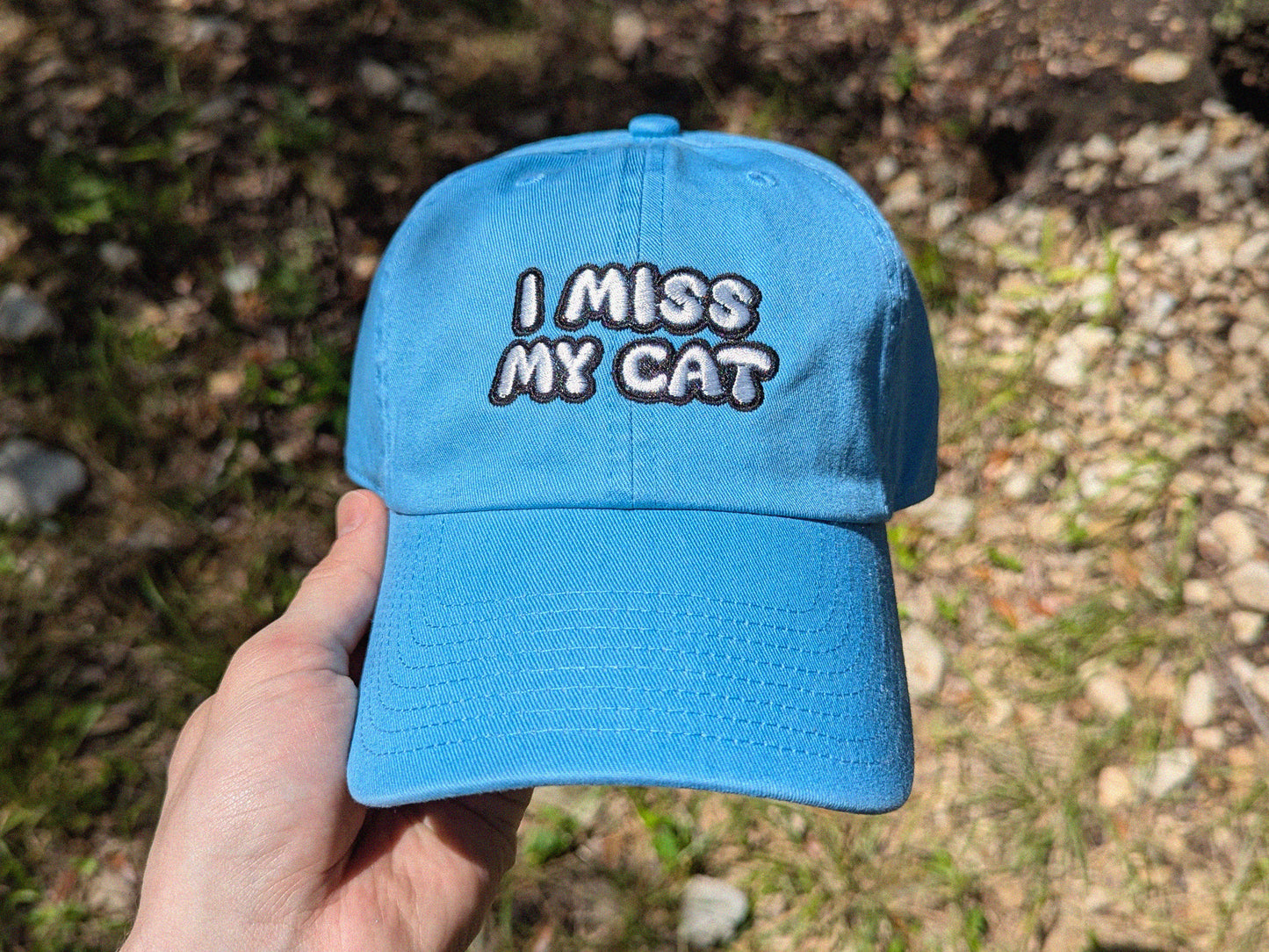 I Miss My Cat/Cats - '47 Brand Embroidered Baseball Cap - Unstructured Dad Hat Cat Gift Cat Lover Hat Cat Dad Hat Funny Cat Hat Embroidered