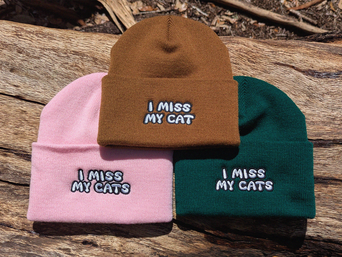 I Miss My Cat/Cats - Embroidered Beanie - Cat Gift Cat Lover Hat Cat Beanie Funny Cat Hat Embroidered Soft Cozy Cat Beanie I Miss My Cats