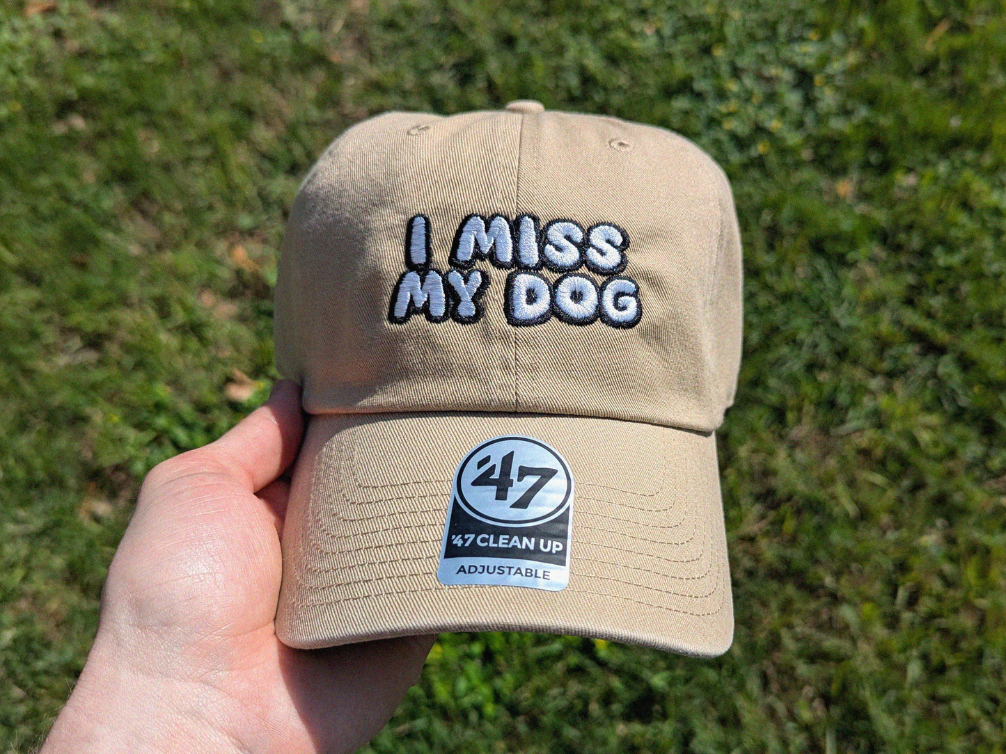 I Miss My Dog/Dogs - '47 Brand Embroidered Baseball Cap - Unstructured Dad Hat Dog Gift Dog Lover Hat Dad Hat Funny Dog Hat Embroidered