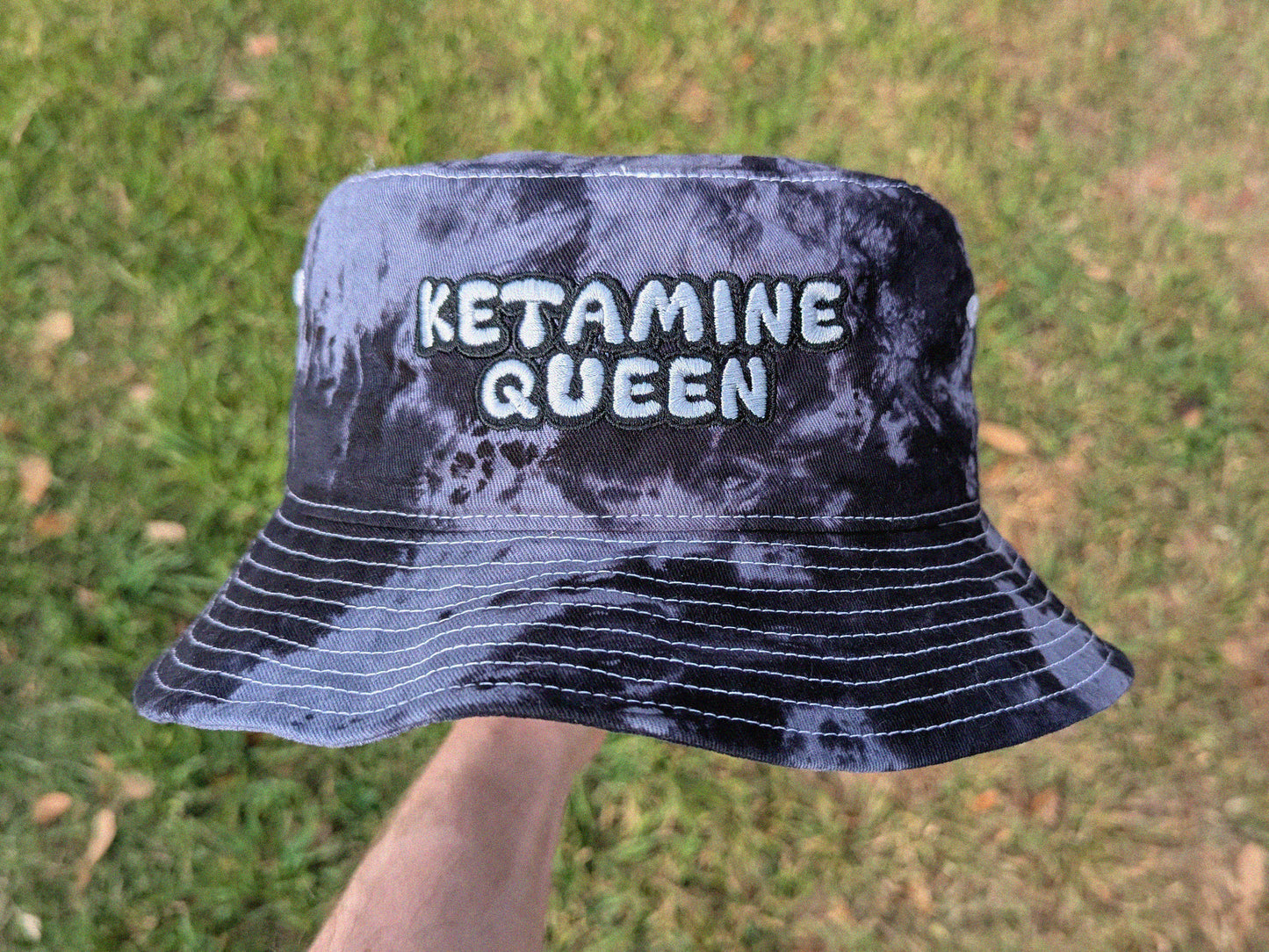 Ketamine Queen - Embroidered Tie Dye Bucket Hat