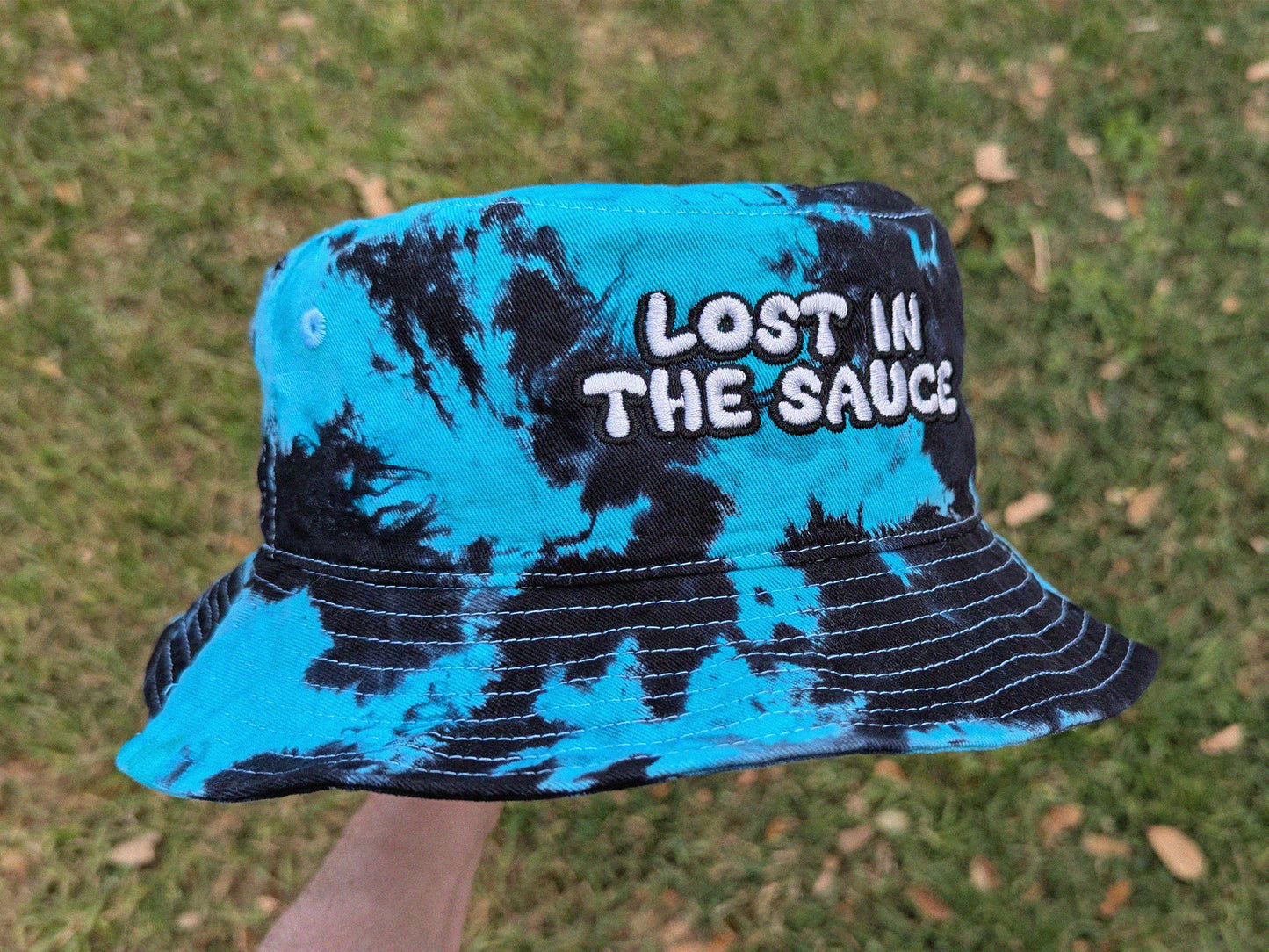Lost In The Sauce - Embroidered Tie Dye Bucket Hat