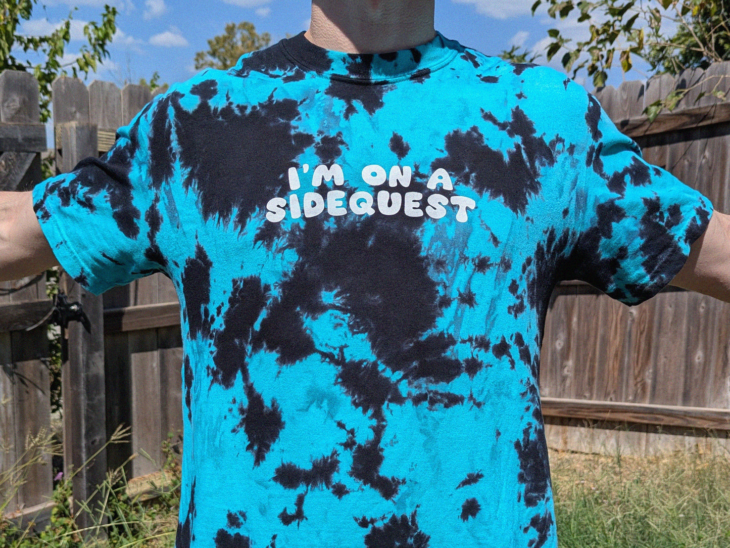 I'm On A Sidequest Shirt - Tie Dye Comfort Colors Shirt Festival Clothing Rave Outfit Festival Outfit Gaming Shirt Gamer Gift EDM Raver Tee - Rave Girl Gift Mens Rave Shirts Unisex Rave Shirt