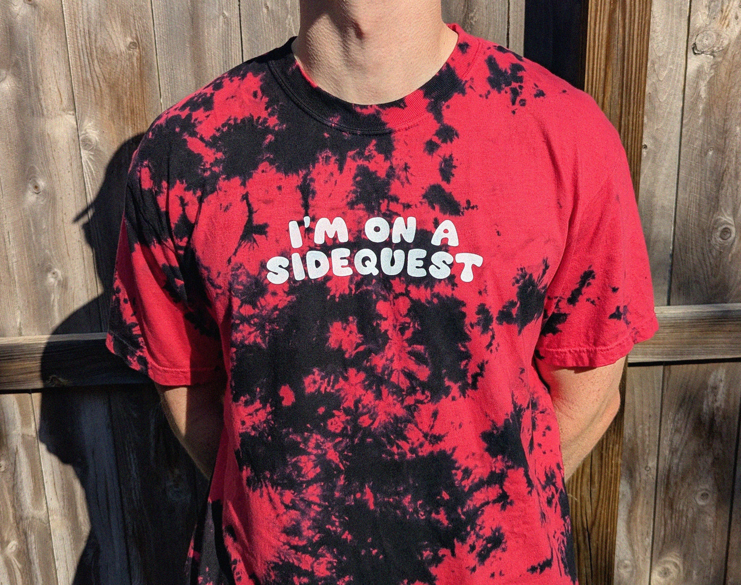 I'm On A Sidequest Shirt - Tie Dye Comfort Colors Shirt Festival Clothing Rave Outfit Festival Outfit Gaming Shirt Gamer Gift EDM Raver Tee - Rave Girl Gift Mens Rave Shirts Unisex Rave Shirt