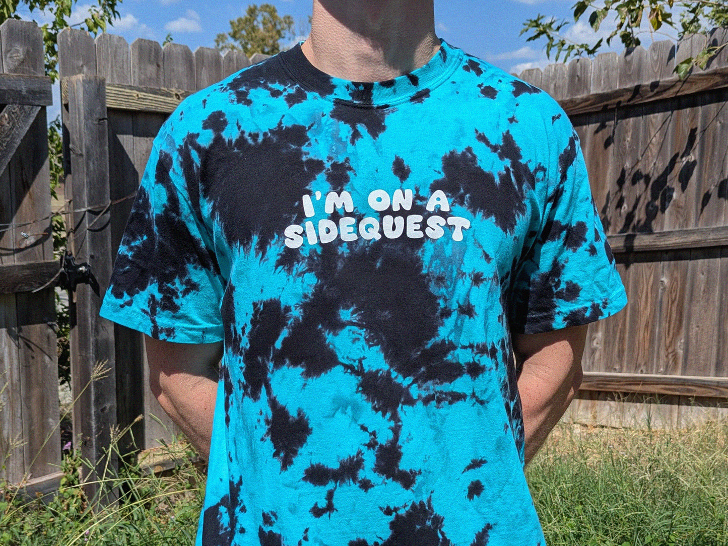 I'm On A Sidequest Shirt - Tie Dye Comfort Colors Shirt Festival Clothing Rave Outfit Festival Outfit Gaming Shirt Gamer Gift EDM Raver Tee - Rave Girl Gift Mens Rave Shirts Unisex Rave Shirt