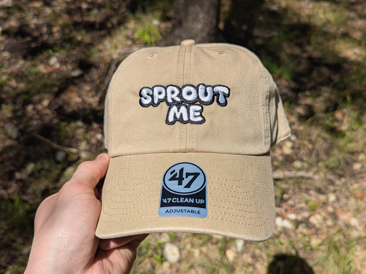 Sprout Me - '47 Brand Embroidered Baseball Hat - Unstructured Dad Hat Rave Outfit Music Festival Hat EDM Gift Sprout Dad Hat Raver Hat