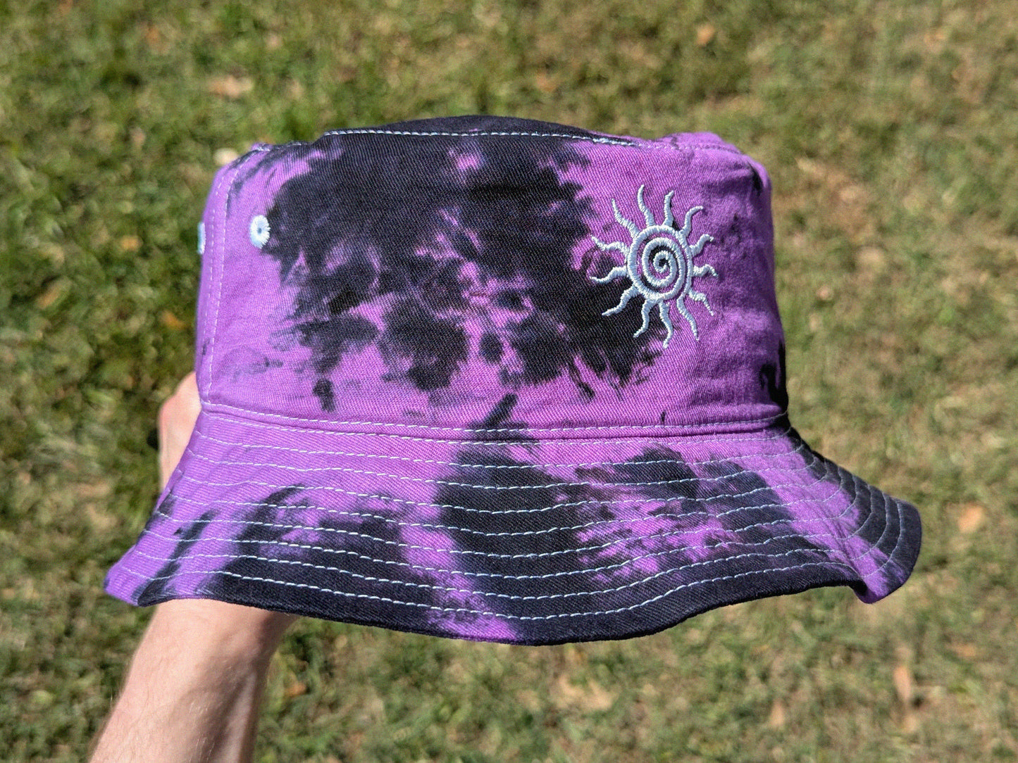 Sun - Embroidered Tie Dye Bucket Hat