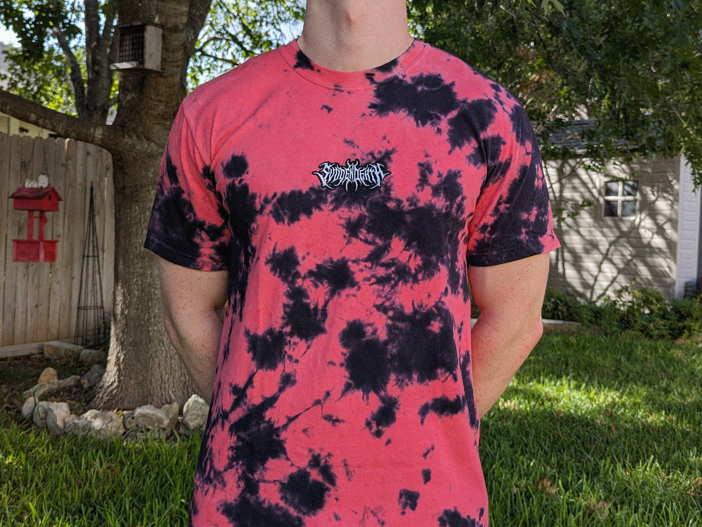 SVDDEN DEATH Embroidered Tie Dye Shirt- Festival Outfit Rave Outfit Svdden Death Shirt Festival Shirt Rave Gift Voyd Dubstep Tee Tie Dye