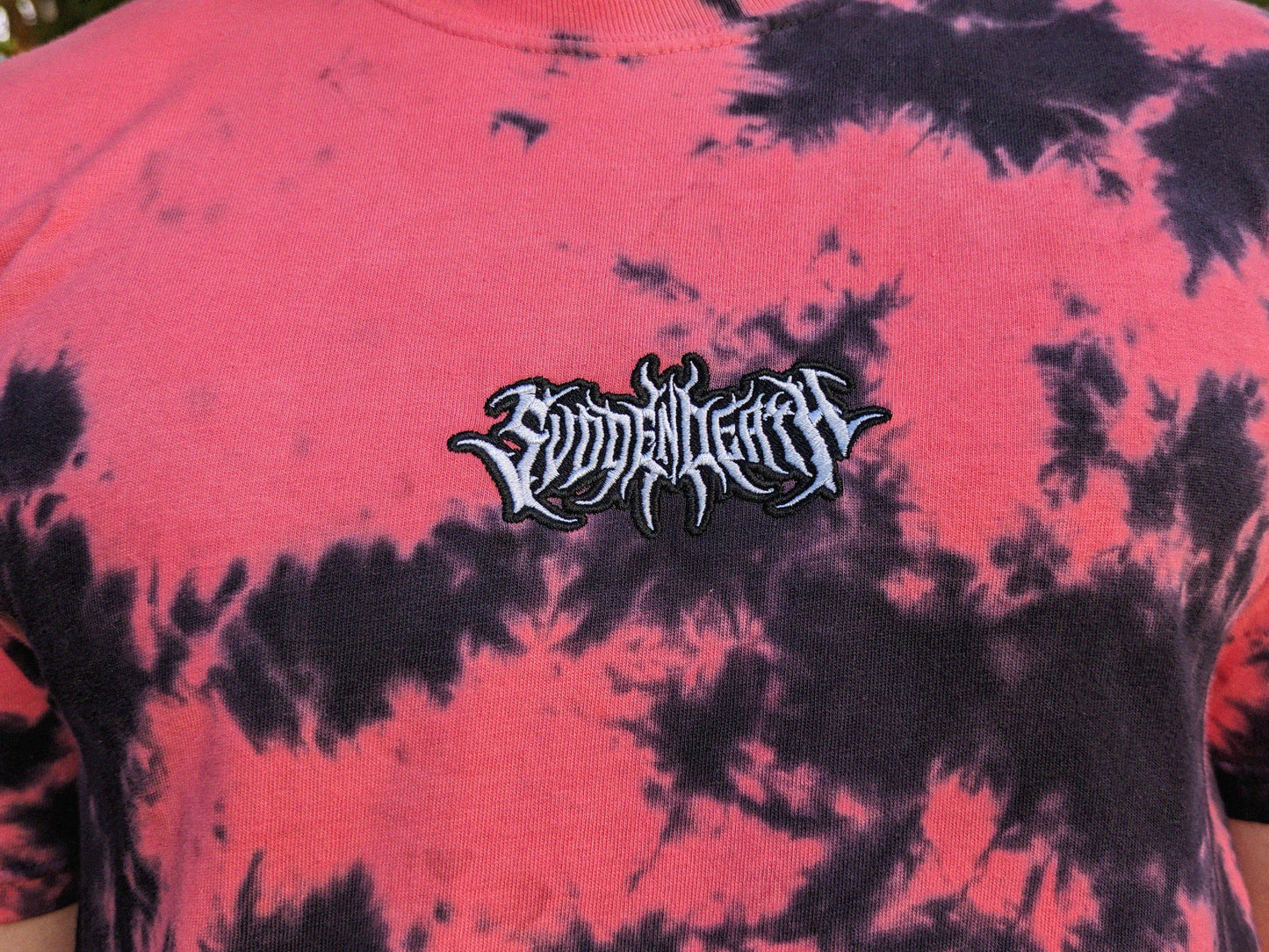 SVDDEN DEATH Embroidered Tie Dye Shirt- Festival Outfit Rave Outfit Svdden Death Shirt Festival Shirt Rave Gift Voyd Dubstep Tee Tie Dye