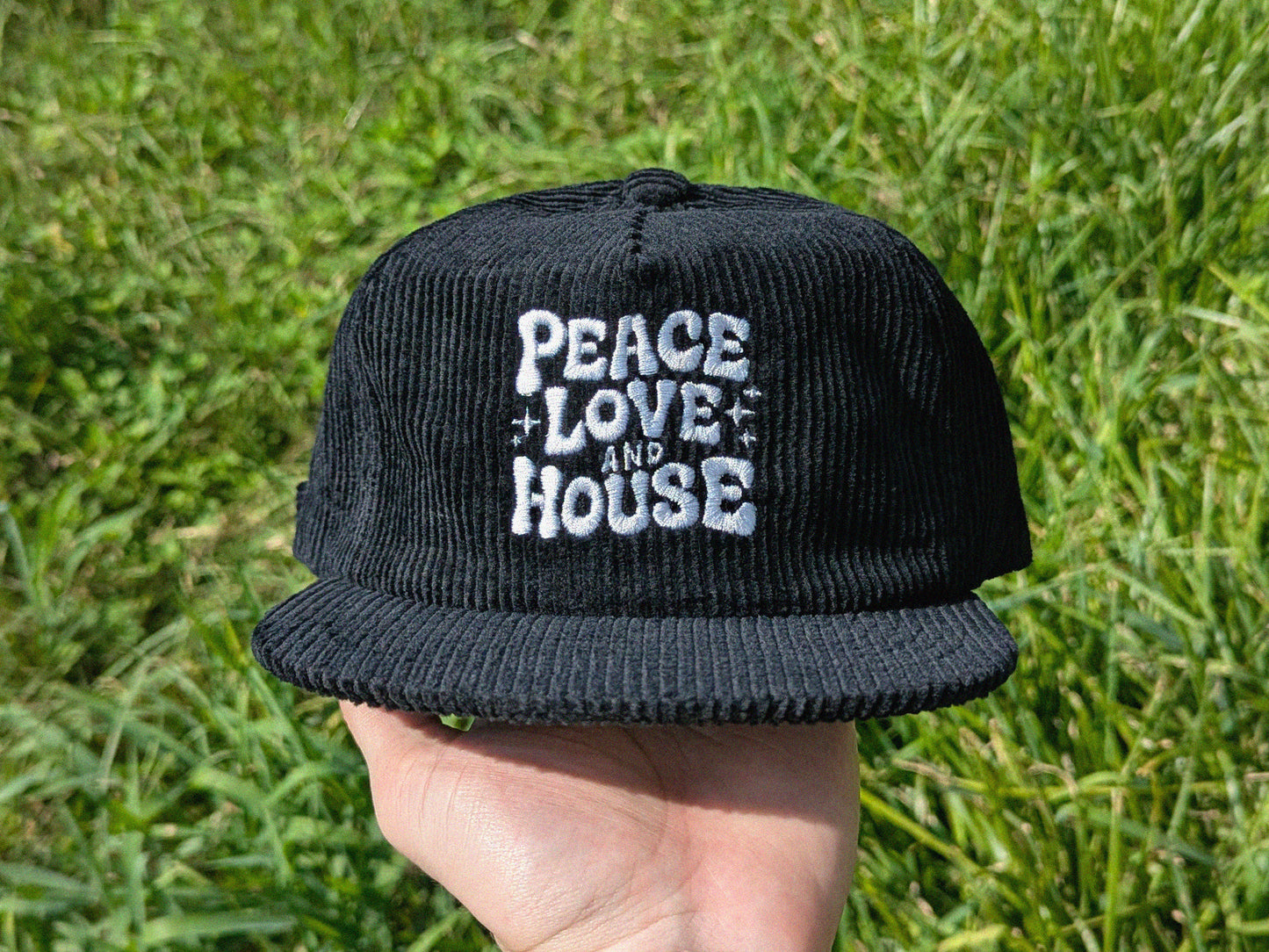 Peace Love and House Corduroy Cap