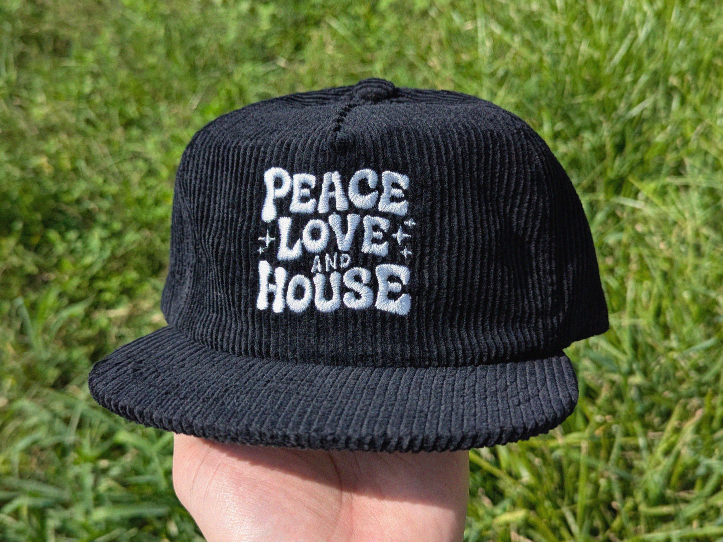 Peace Love and House Corduroy Cap