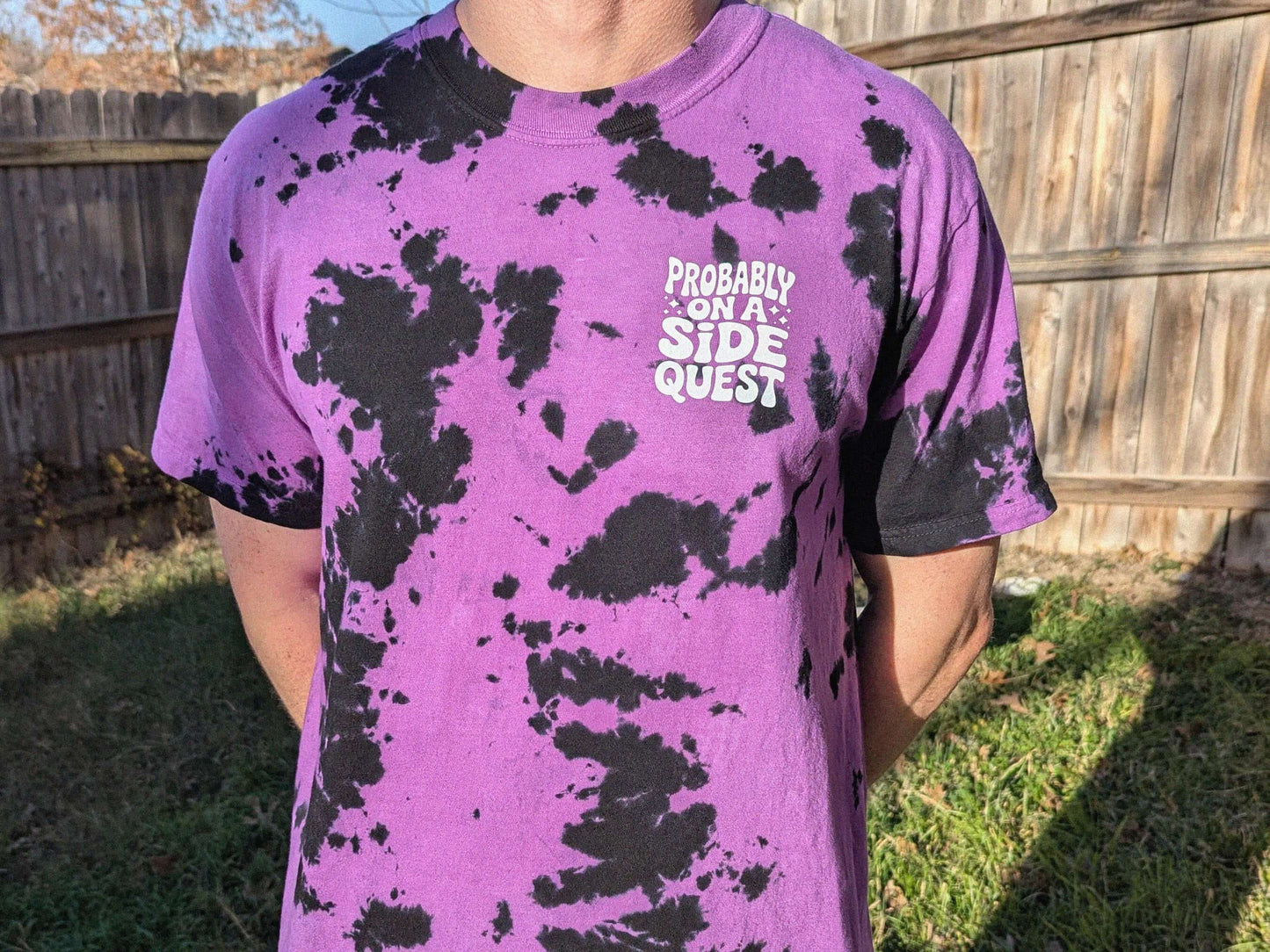 Gaming probably on a side quest tie dye festival shirt EDM rave apparel