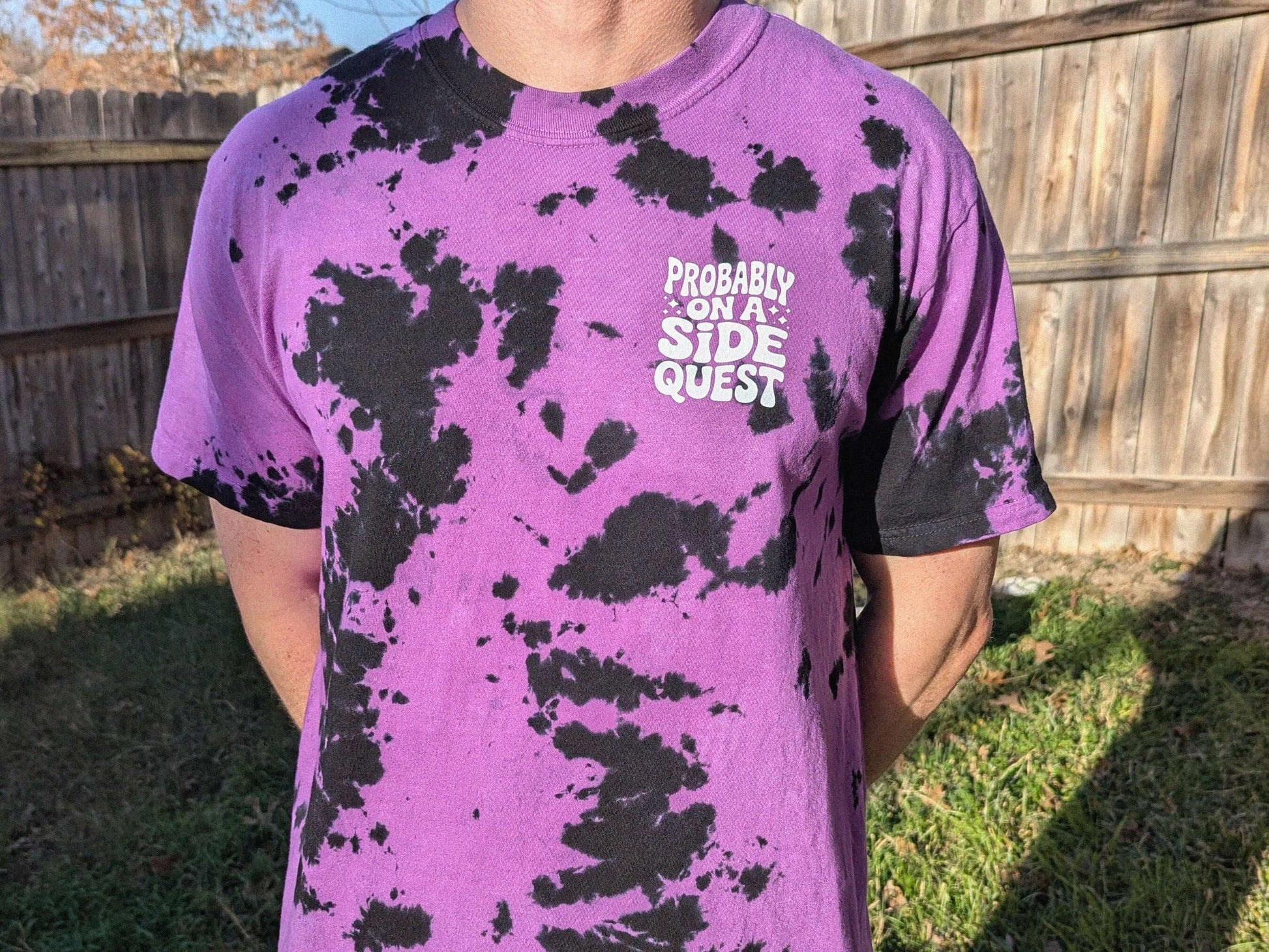 Gaming probably on a side quest tie dye festival shirt EDM rave apparel