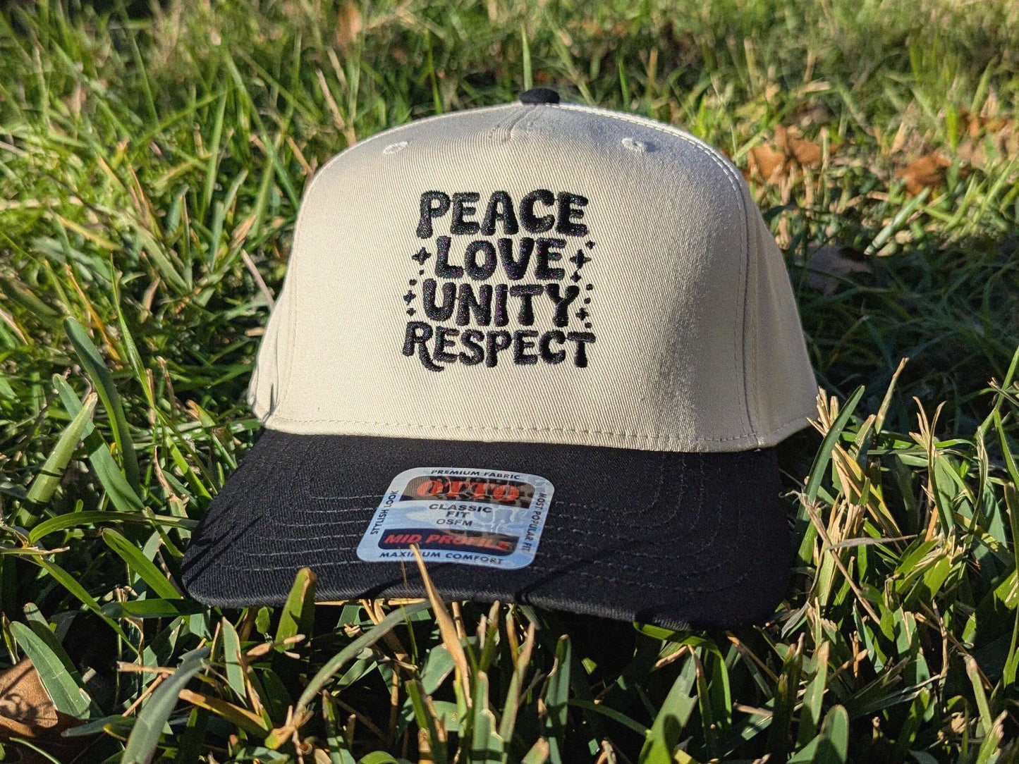 PLUR peace love unity respect embroidered trucker hat EDM festival