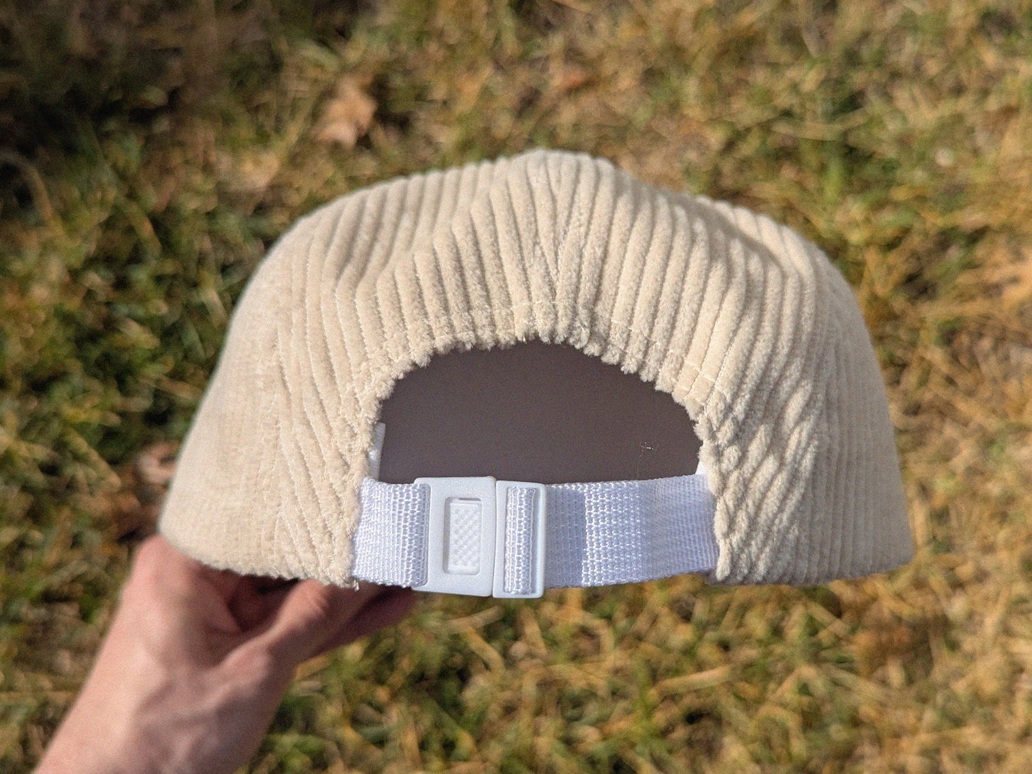 Trinket Goblin Embroidered Corduroy Hat - Flat Bill Adjustable Hat - Unisex Rave Hat Festival Hat EDM Outfit Accessory