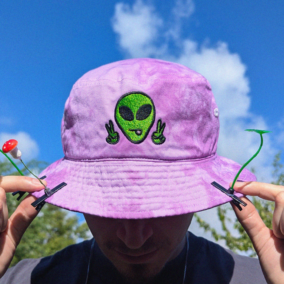 Alien embroidered rave hat
