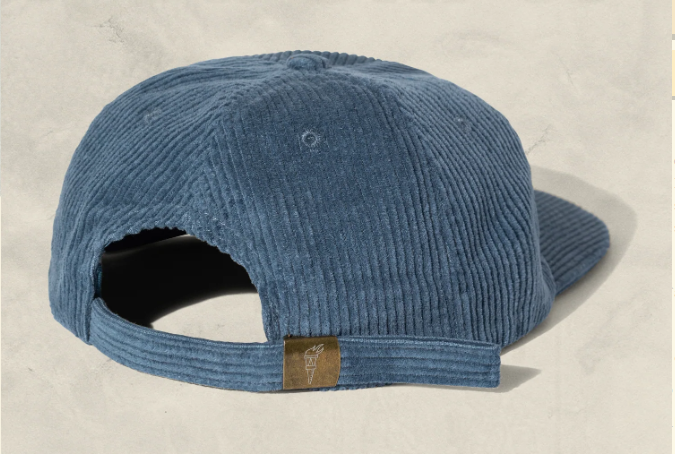 GRIZ Embroidered Corduroy Cap - Flat Bill Adjustable Hat - Unisex Rave Hat Festival Hat EDM Outfit Accessory