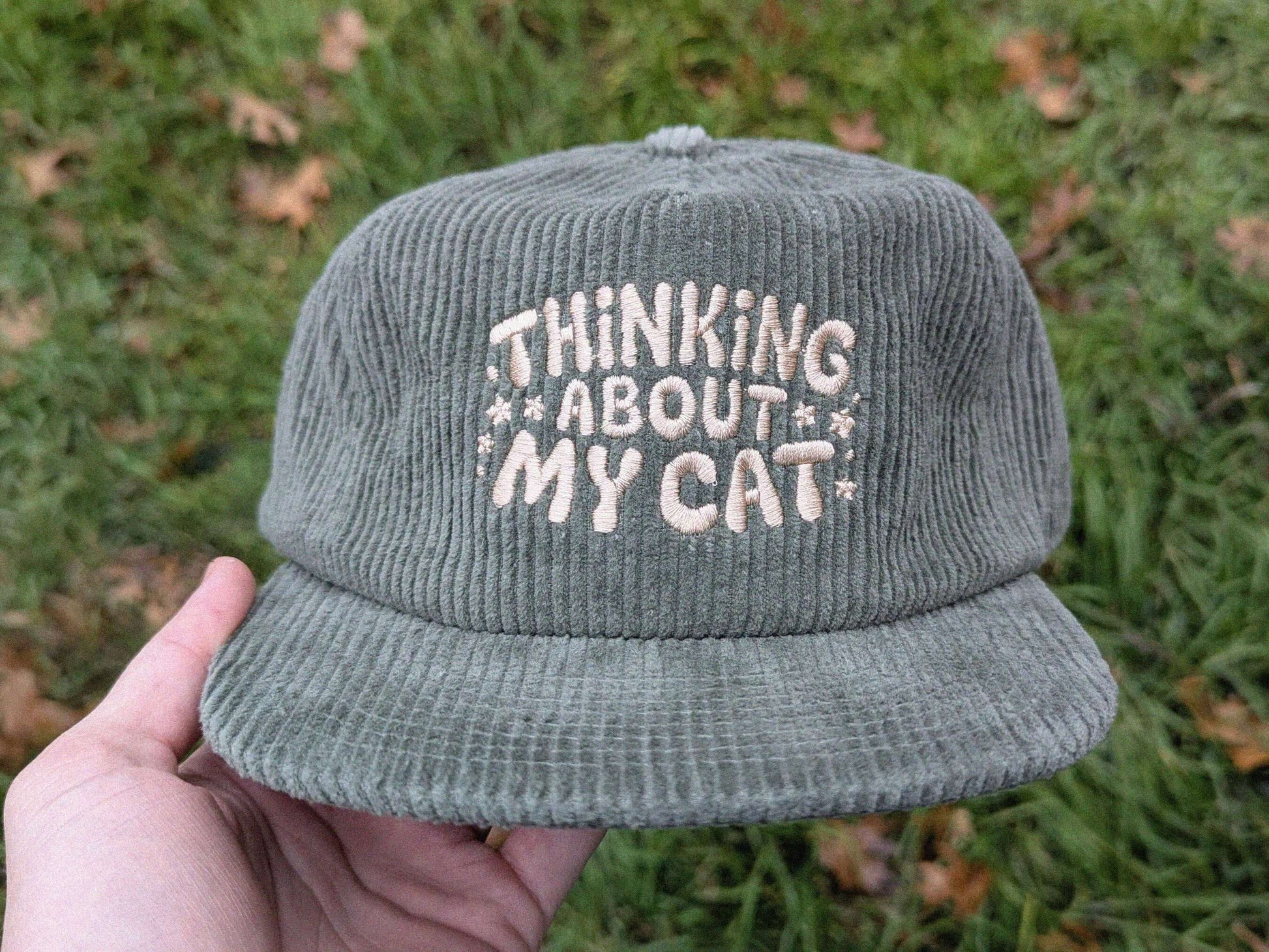 Cat lover rave hat thinking about my cat