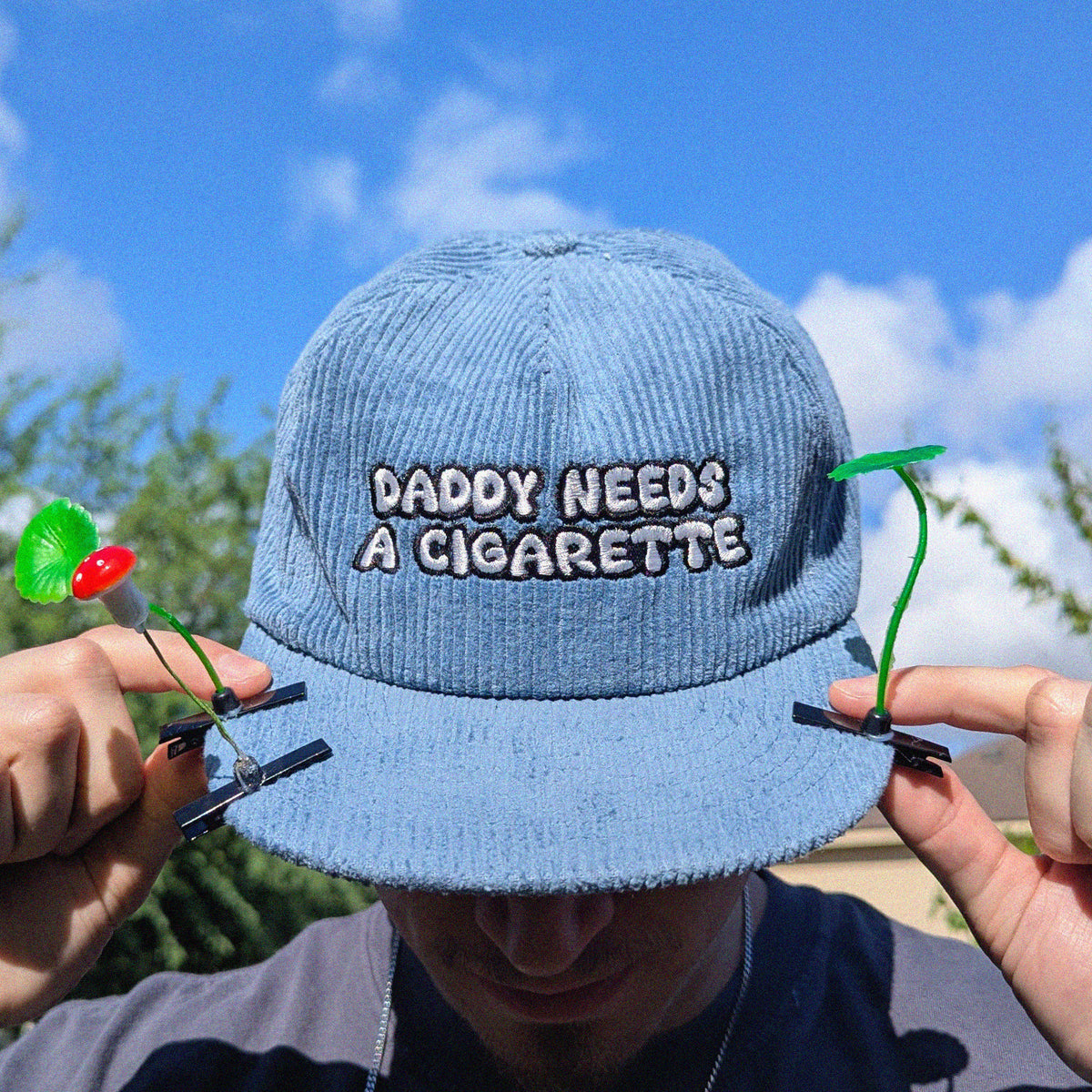 Daddy Needs A Cigarette Corduroy Cap