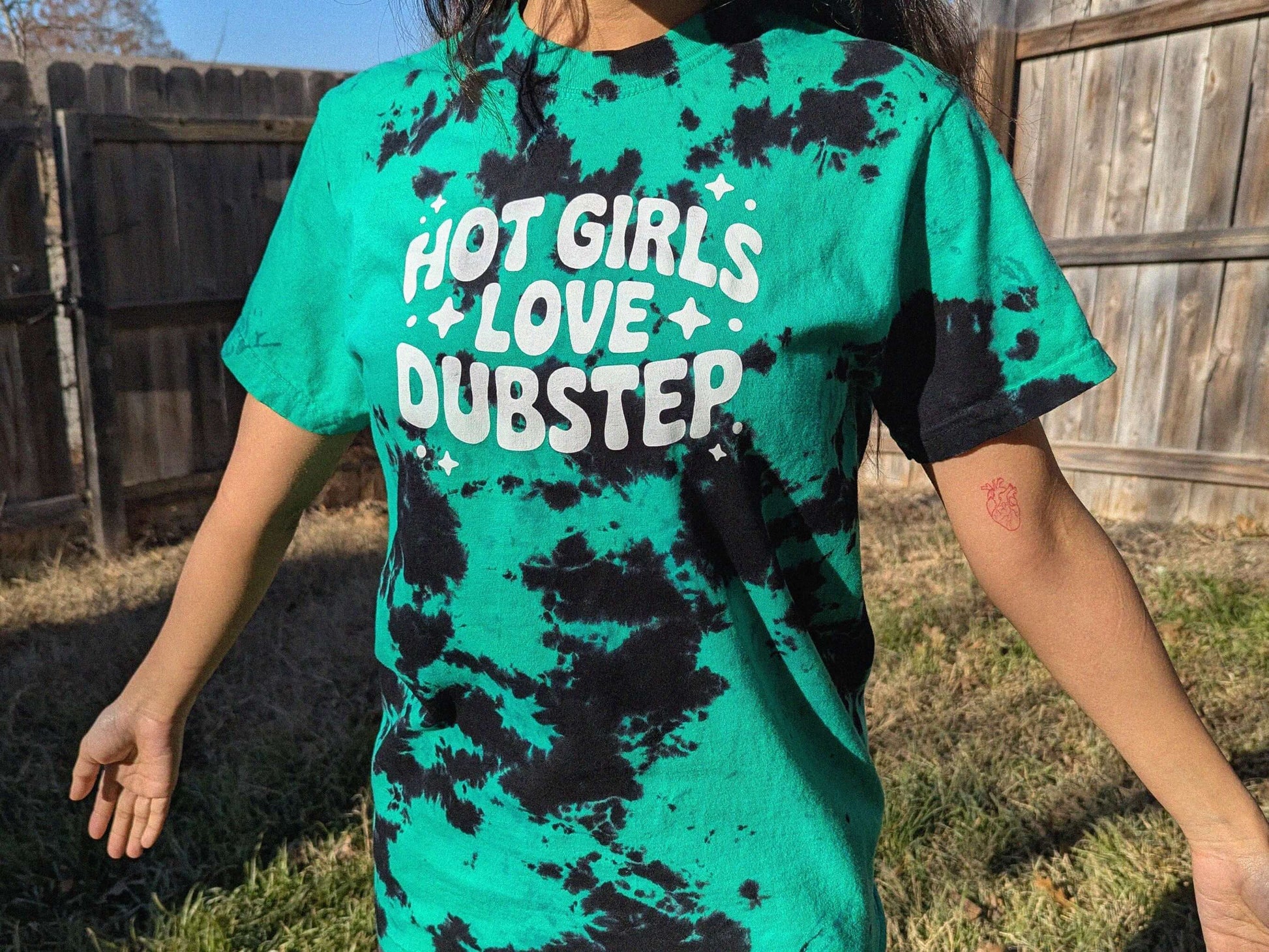 Womens EDM festival hot girls love dubstep tie dye t-shirt rave clothing