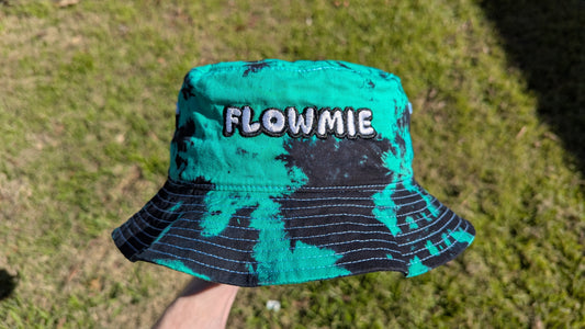 Flowmie - Embroidered Tie Dye Bucket Hat - Rave Outfit Accessory, Music Festival Gear, EDM Raver Hat, Festival Gift , Rave Girl Gift Rave Gifts