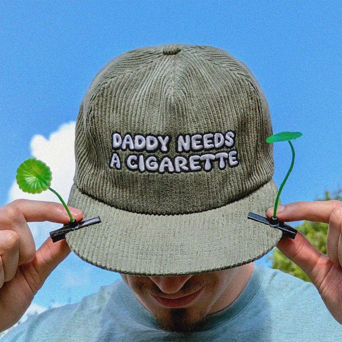 Daddy Needs A Cigarette Corduroy Cap