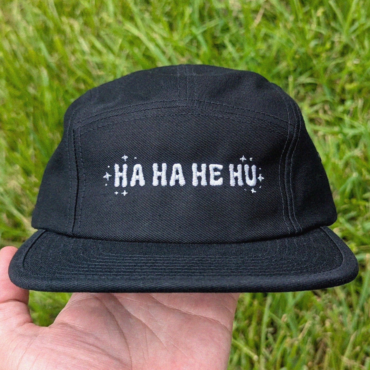 HA HA HE HU 5 Panel Cap