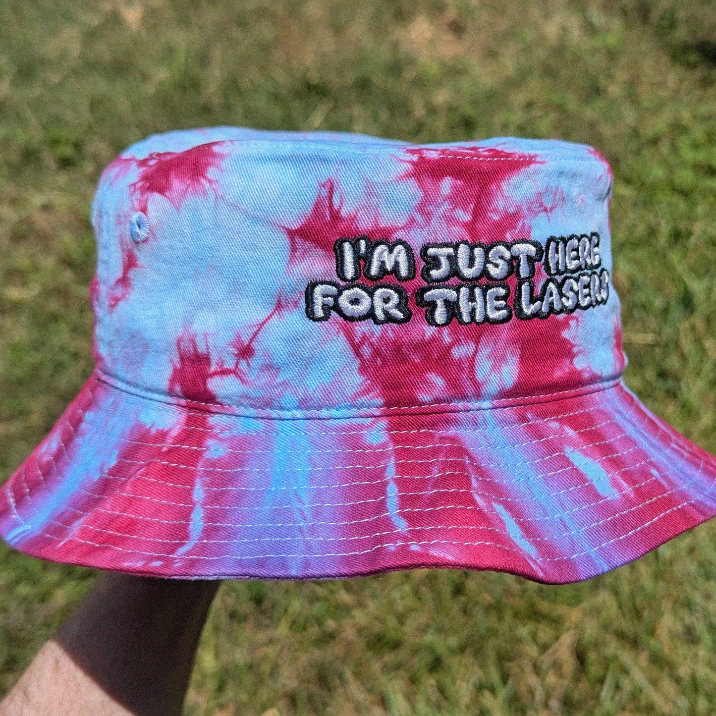 im just here for the lasers bucket hat