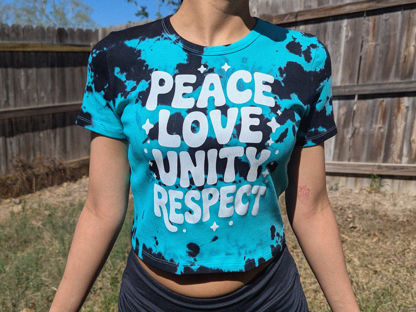 Peace Love Unity Respect Baby Tee
