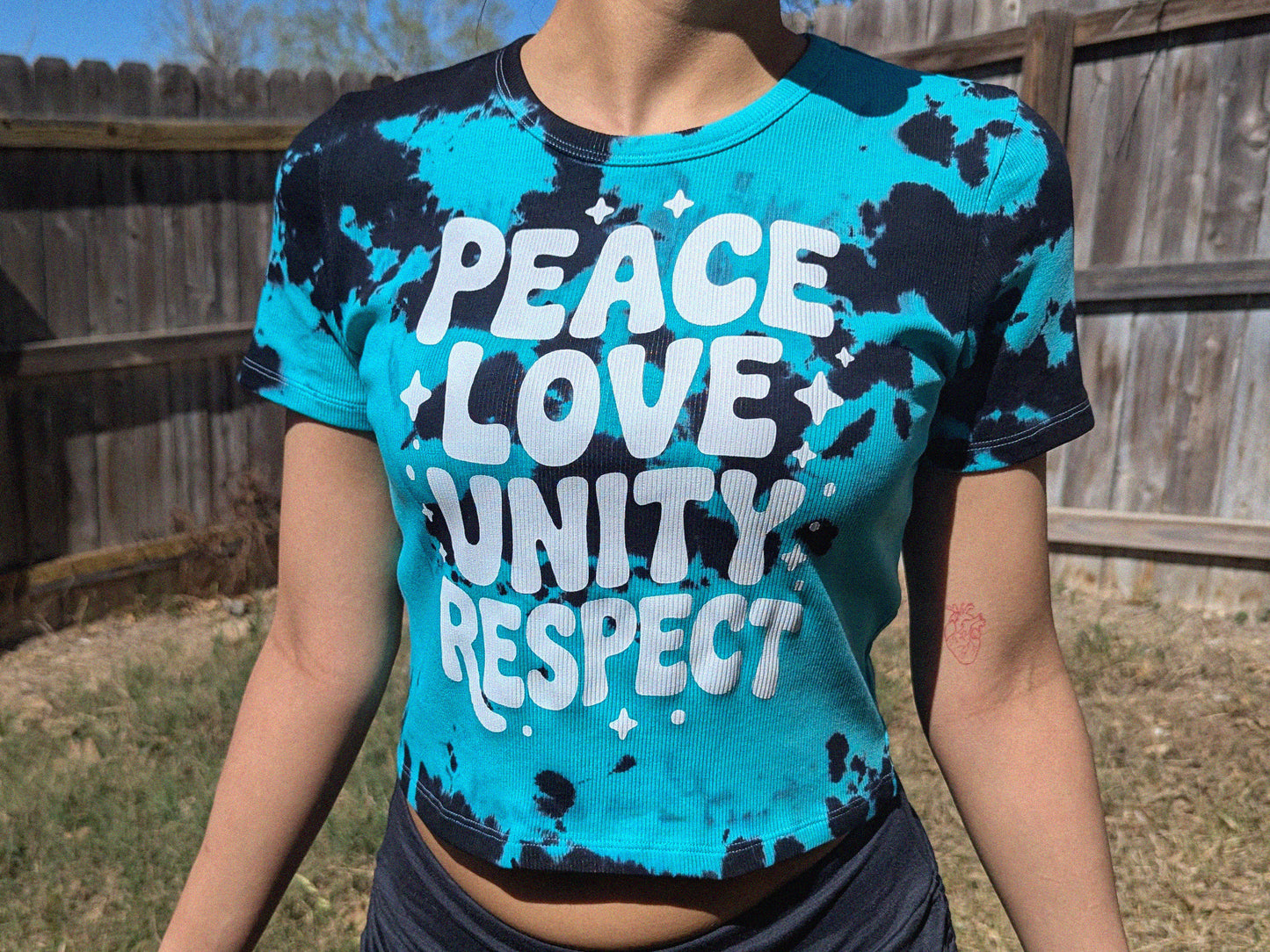 Peace Love Unity Respect Baby Tee