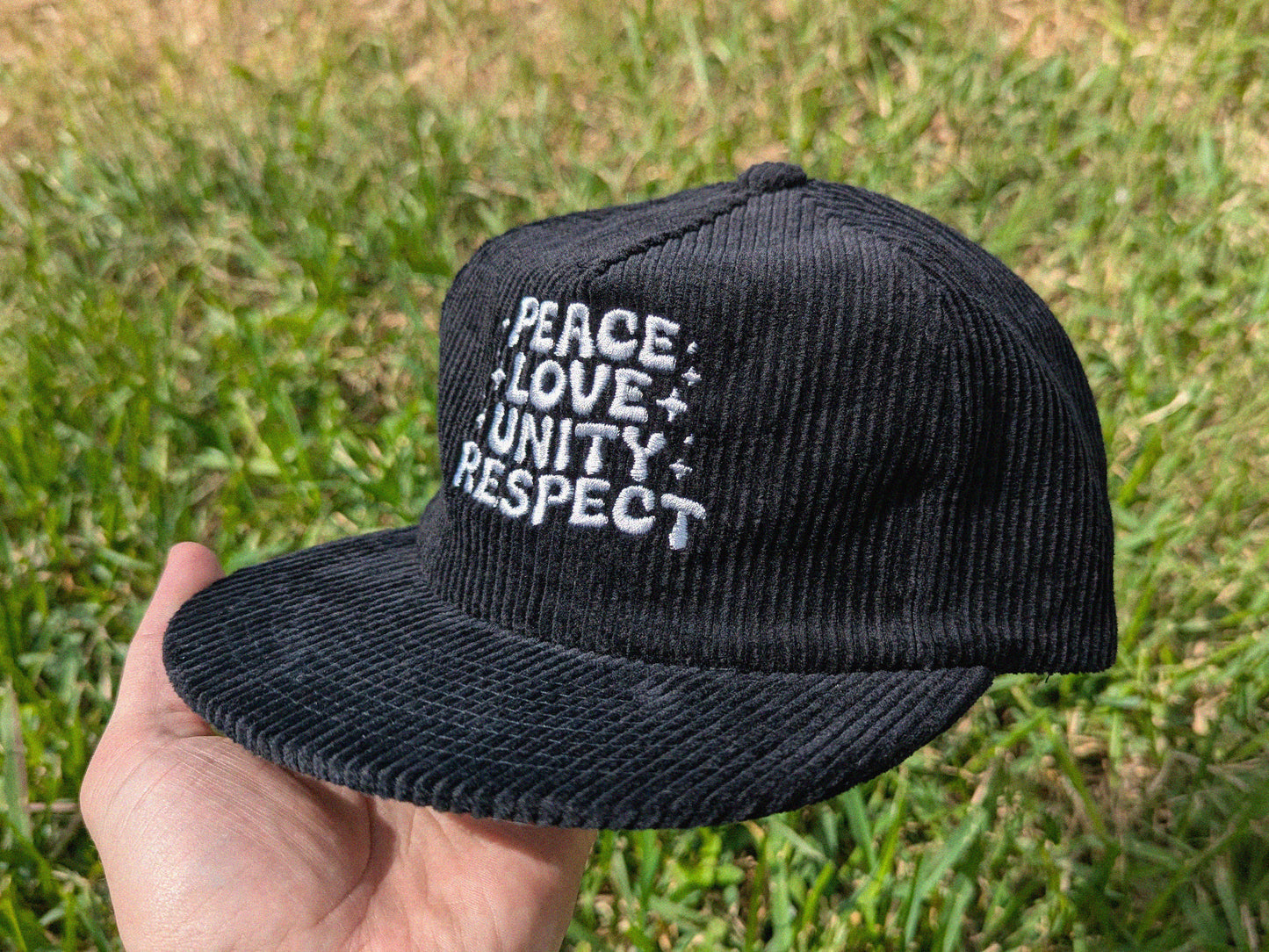 Peace Love Unity Respect Corduroy Cap