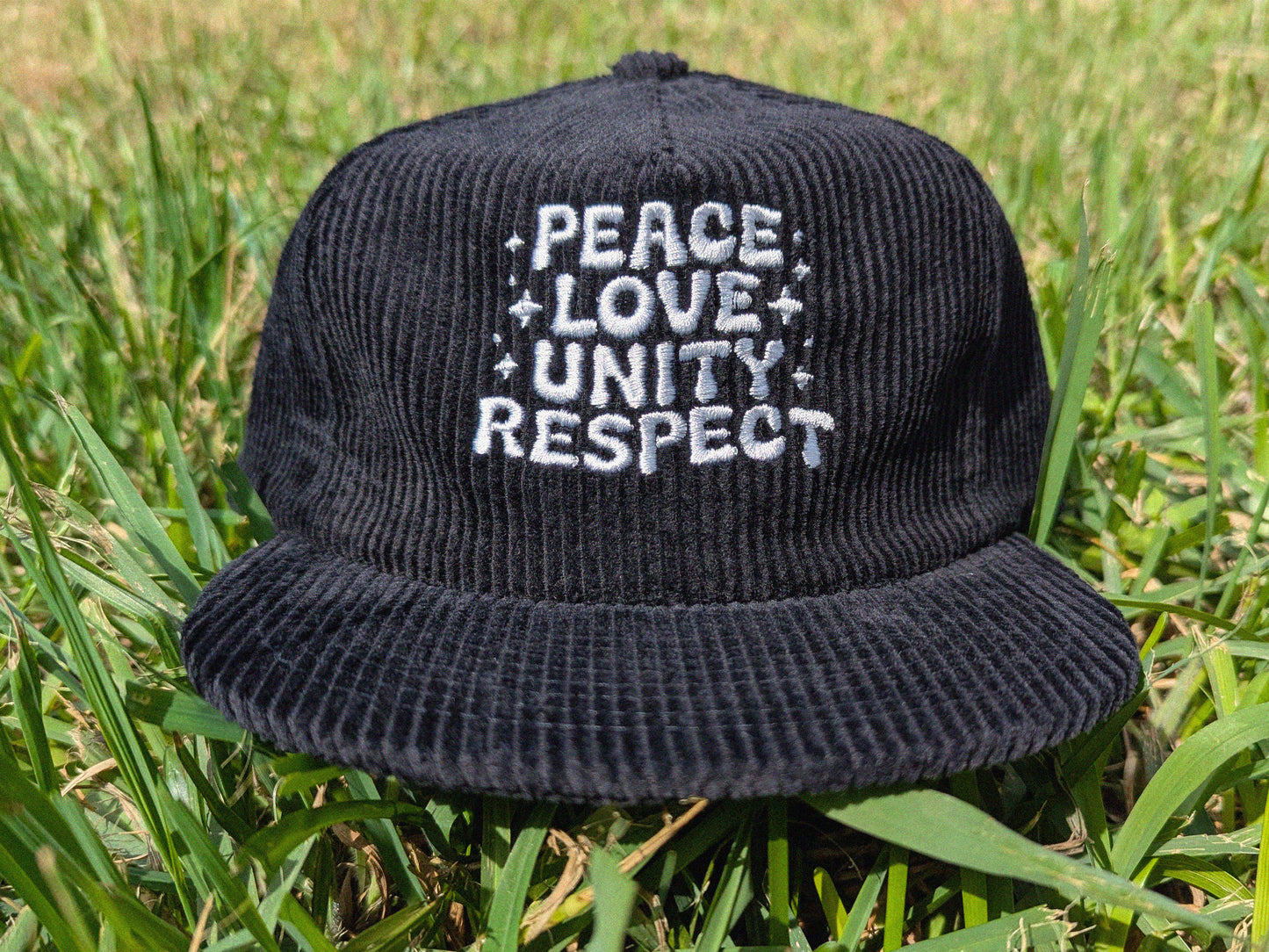Peace Love Unity Respect Corduroy Cap