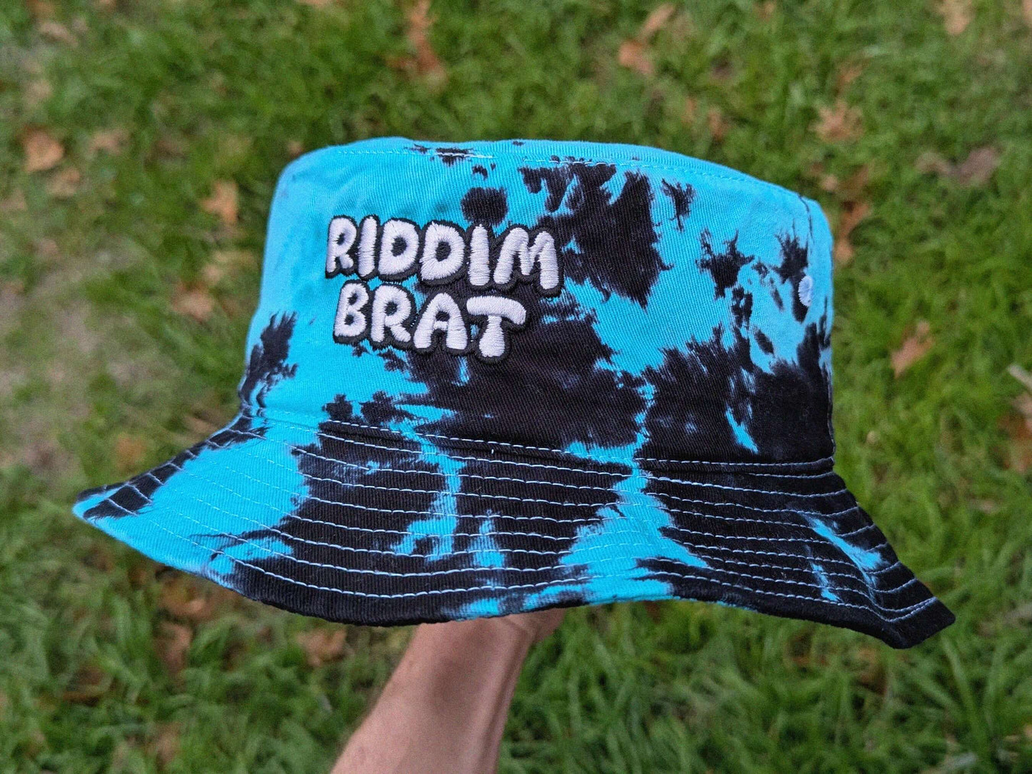 Festival bucket hat rave gear tie dye Riddim Brat riddim headwear EDM concert accessory
