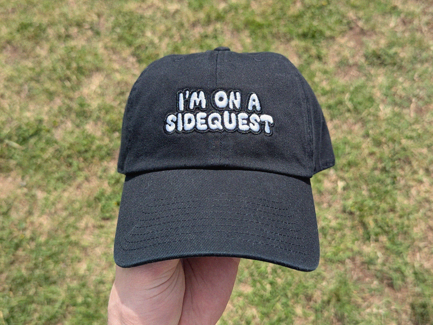 I'm On A Sidequest - '47 Brand Embroidered Baseball Hat - Unstructured Dad Hat Rave Outfit Music Festival Hat EDM Gift Sidequest Dad Hat