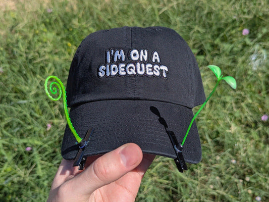 I'm On A Sidequest Baseball Hat - Raver Hat Rave Gift Wook Hat - Embroidered Gamer Cap Gaming Gift - Festival Outfit Rave Outfit Dubstep Hat