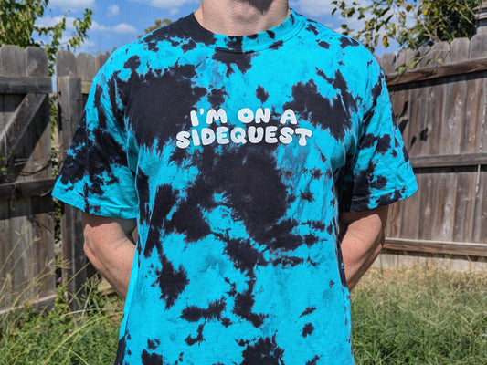 I'm On A Sidequest Shirt - Tie Dye Comfort Colors Shirt Festival Clothing Rave Outfit Festival Outfit Gaming Shirt Gamer Gift EDM Raver Tee - Rave Girl Gift Mens Rave Shirts Unisex Rave Shirt