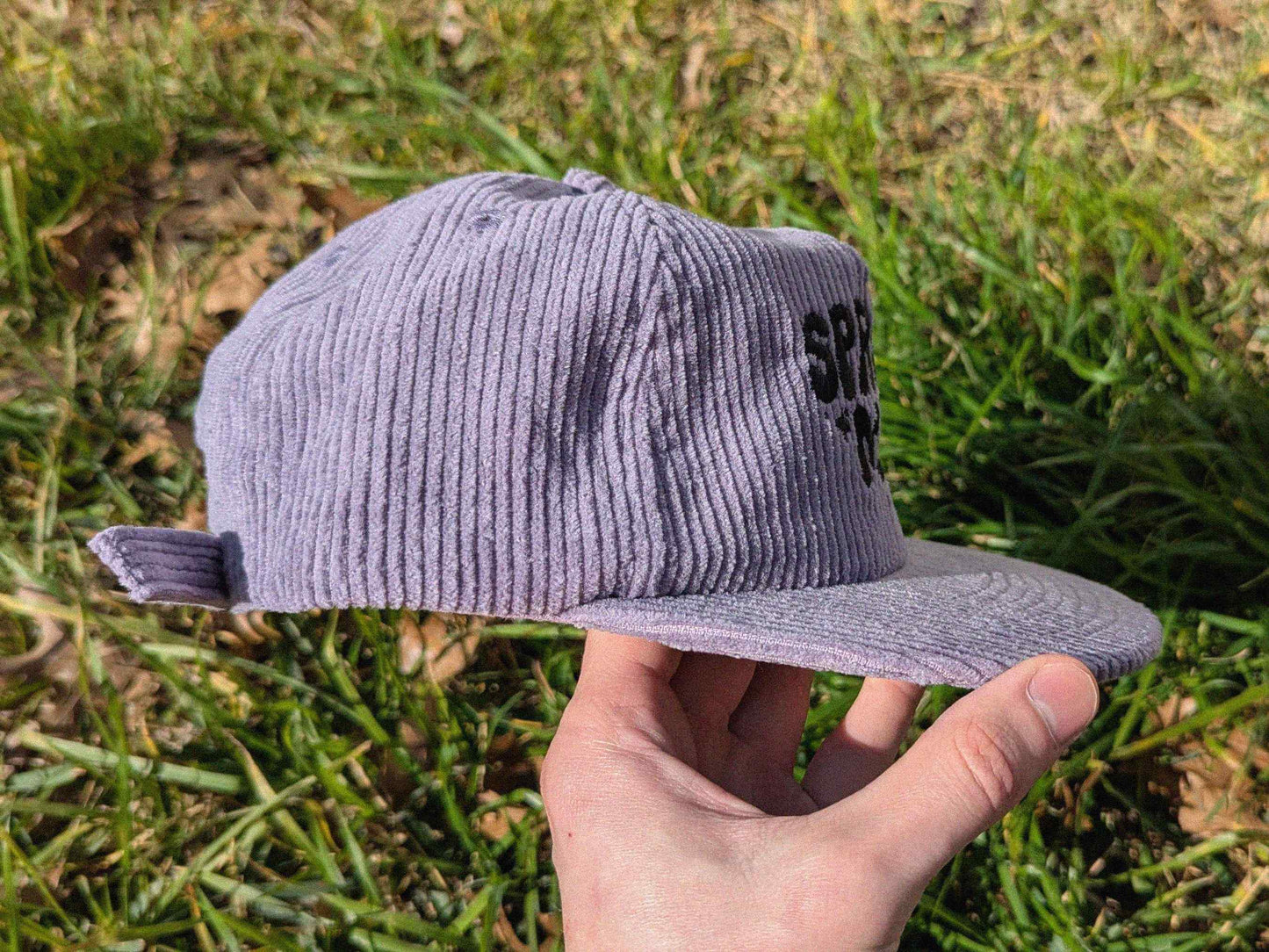 Sprout me Embroidered Corduroy Cap | Rave Hat Rave Accessories | Festival Outfit Rave Wear Rave Essentials
