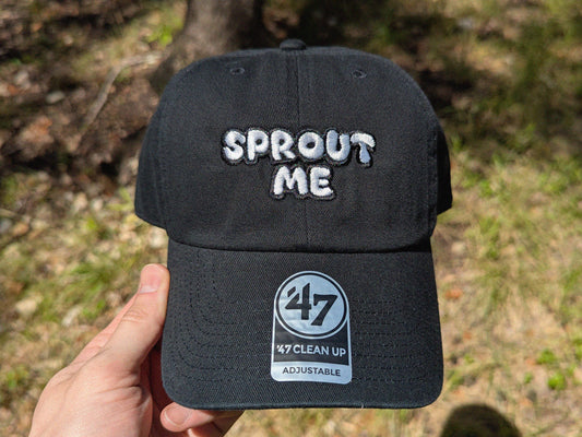 Sprout Me - '47 Brand Embroidered Baseball Hat - Unstructured Dad Hat Rave Outfit Music Festival Hat EDM Gift Sprout Dad Hat Raver Hat