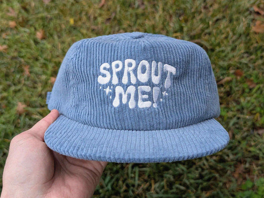 Blue sprout me corduroy cap festival hat